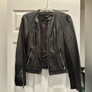 Black leather jacket